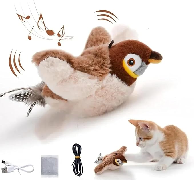 Plush Bird Cat Toy