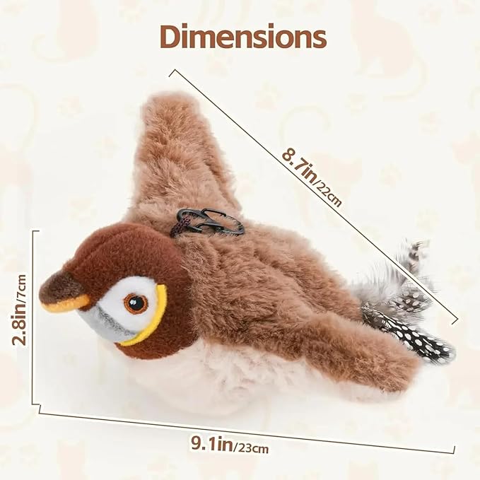 Plush Bird Cat Toy