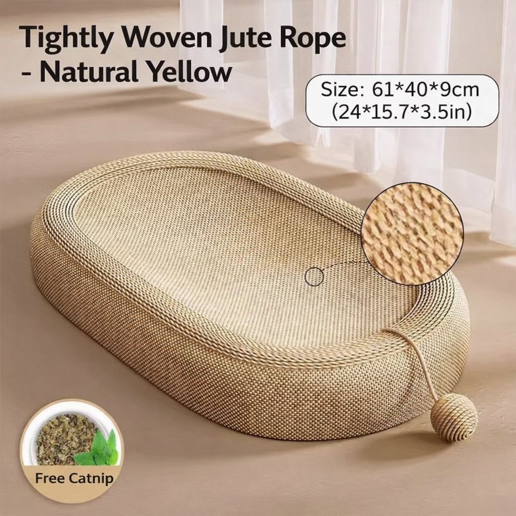 Sisal Basin Cat Scratching Bed | Chill Fun Mall