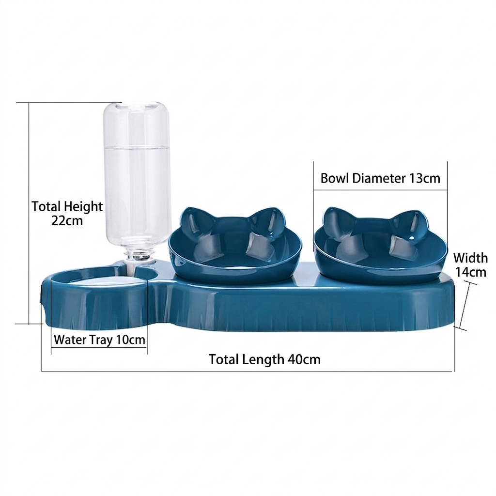 Pet Bowls With Water Feeder | Chill fun Mall
