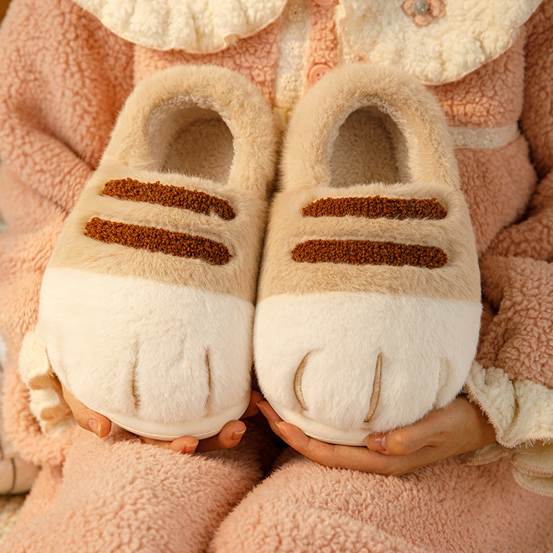 Cute Cat Paw Cotton Slippers | Chill Fun Mall
