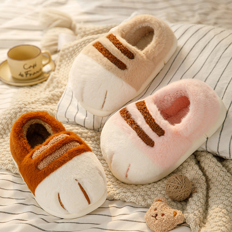 Cute Cat Paw Cotton Slippers | Chill Fun Mall