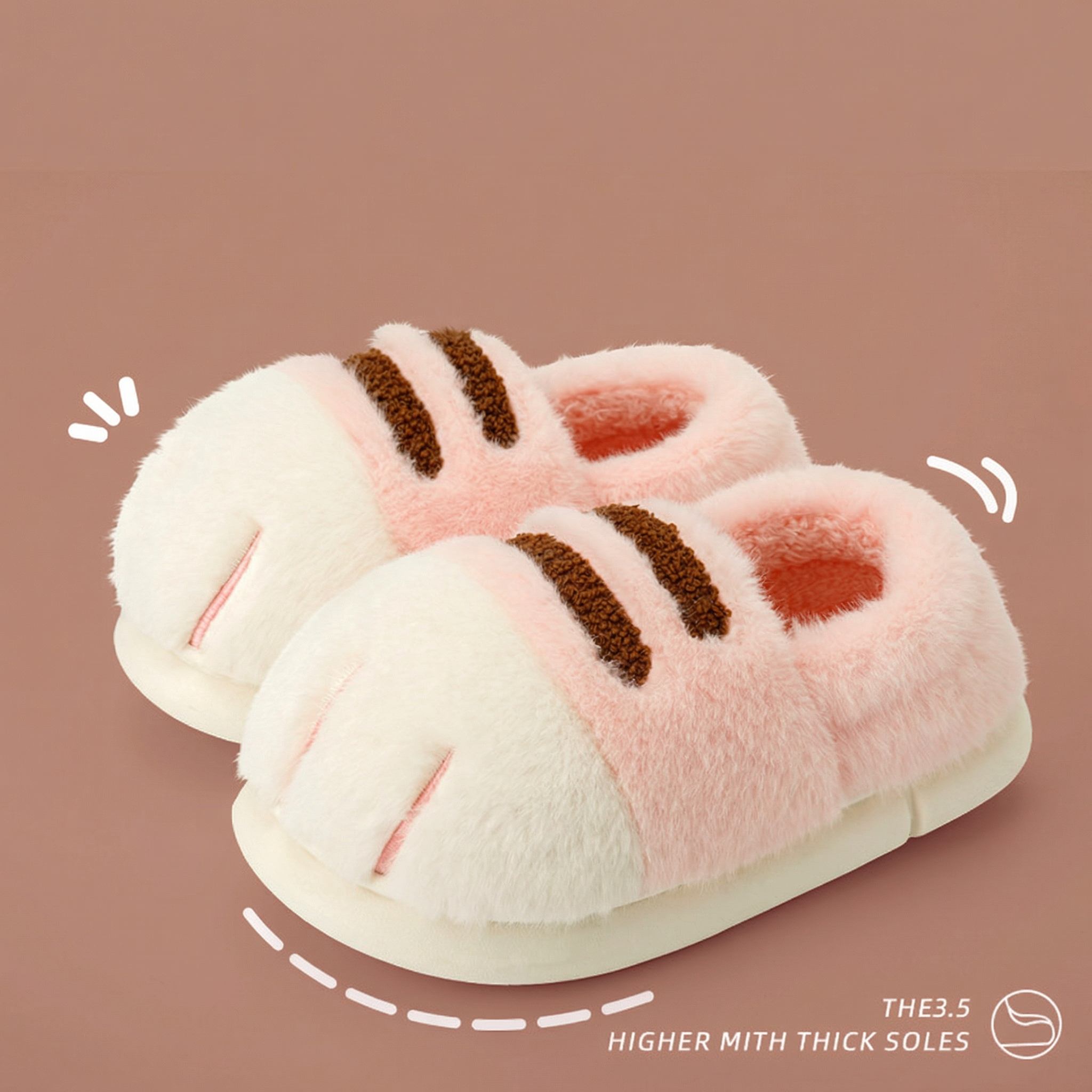 Cute Cat Paw Cotton Slippers | Chill Fun Mall