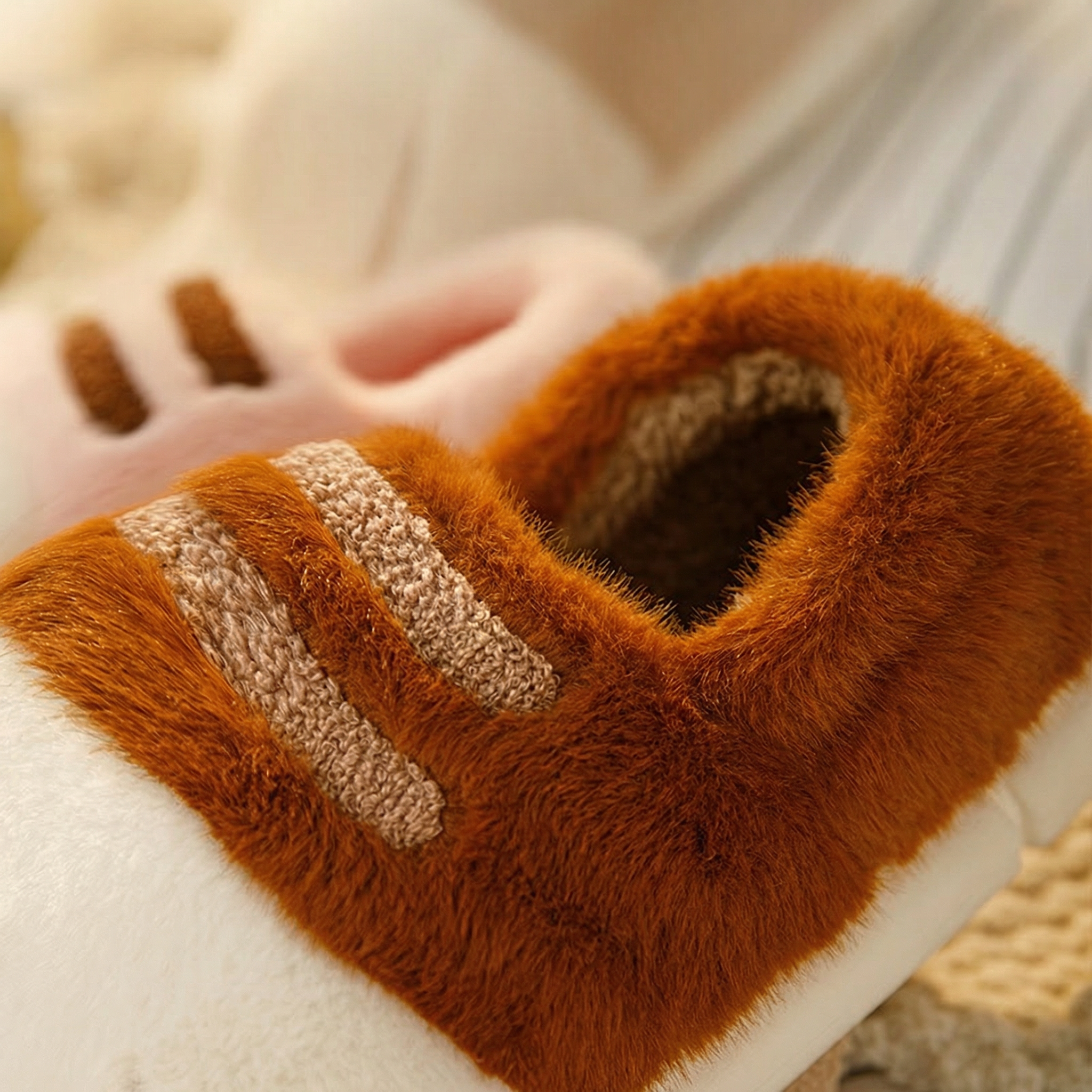 Cute Cat Paw Cotton Slippers | Chill Fun Mall