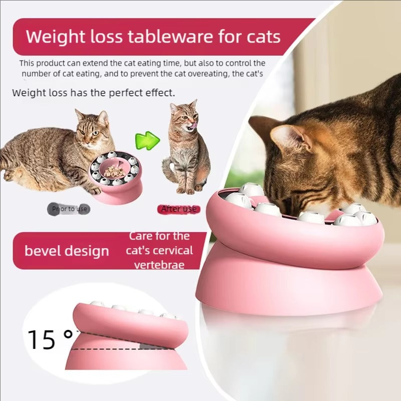 Interactive Cat Slow Feeder Bowl | Chill Fun Mall