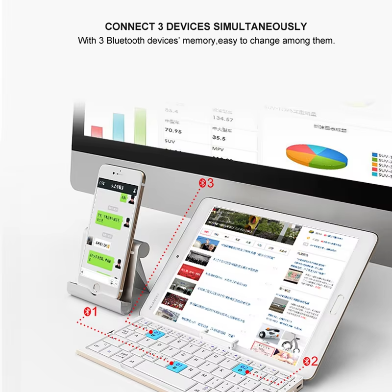 Mini Folding Bluetooth Keyboard | Chill fun Mall